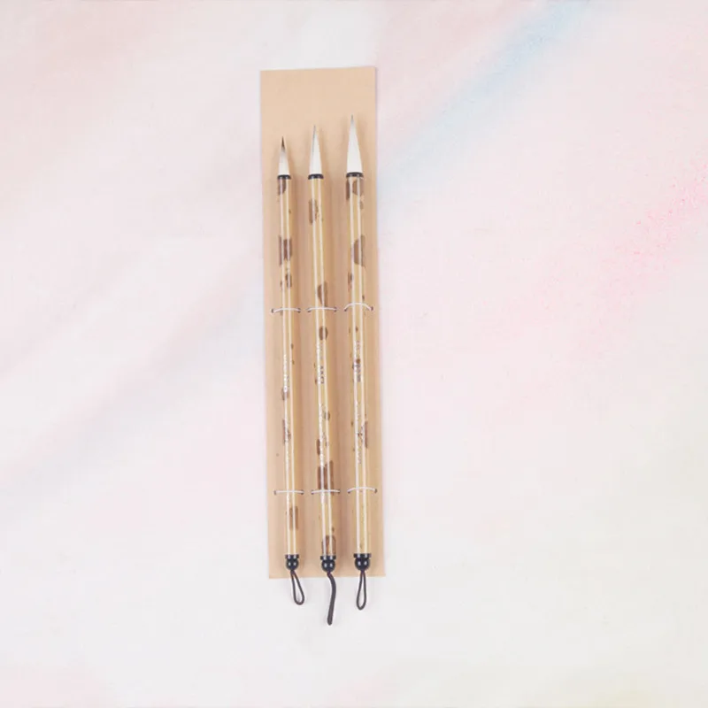 ArtSecret High Grade BW-230 3PC/Set Chinese Painting Calligraphy Watercolor Brush Hog&Goat Hair Bamboo Handle