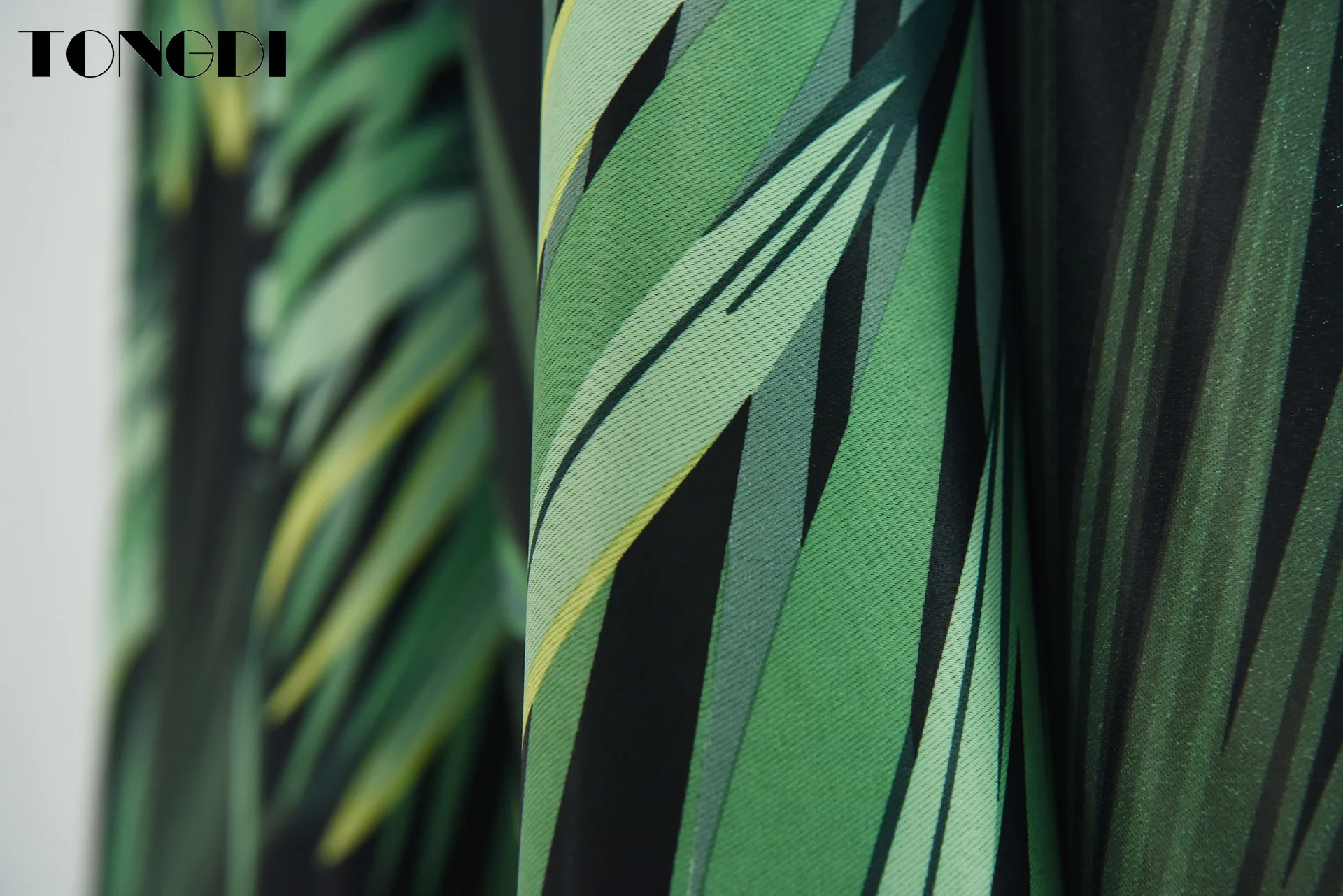Затемняющие шторы с принтом TONGDI элегантные тропические для украшения дома