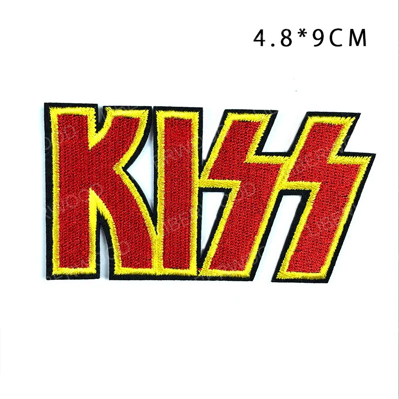 Наклейка с надписью KISS BAND ROCK ROLL|Заплатки| |