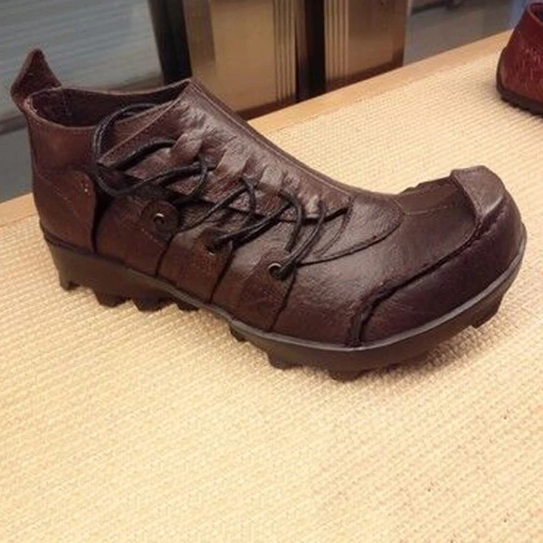 Men's Cowhide Genuine Leather Work Casual Shoes Military Combat Men Gothic Skull Punk Motorcycle Riding Shoe Martin Hiking | Обувь