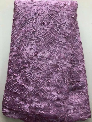 Королевский синий высокое качество вышивка африканская чистая кружевная ткань