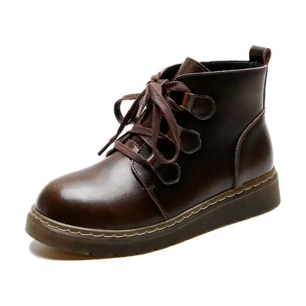 Ботинки женские из натуральной кожи на платформе | Обувь