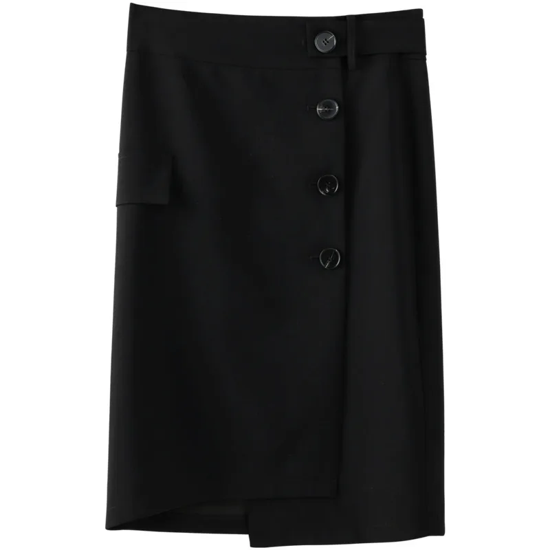 

2021 Spring and Autumn New Large Size Women's High Waist Irregular Professional Skirt Office High Quality Hip Skirt Female