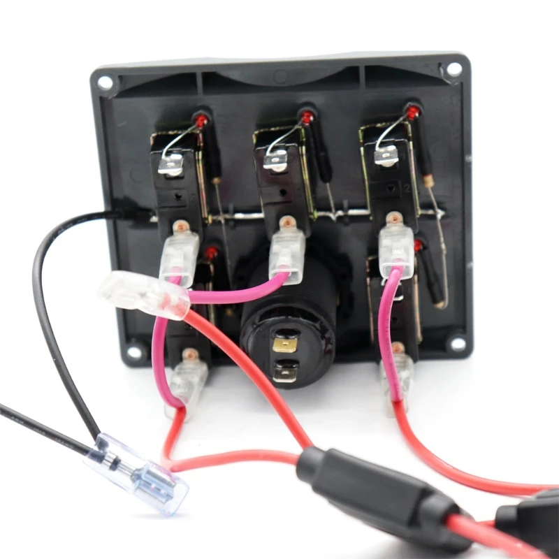 

Light Weight Boat YachtRocker Switch Panel with Voltmeter Voltage Display Screen for Marine Boat RV Car
