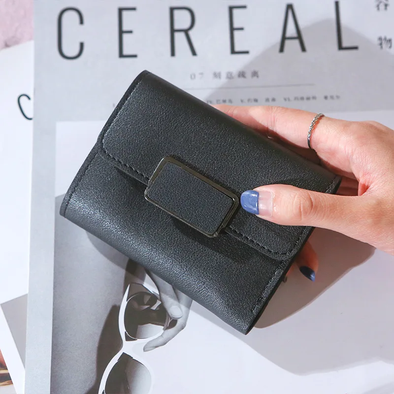 Женский кошелек Маленький модный брендовый кожаный короткий женская сумка для