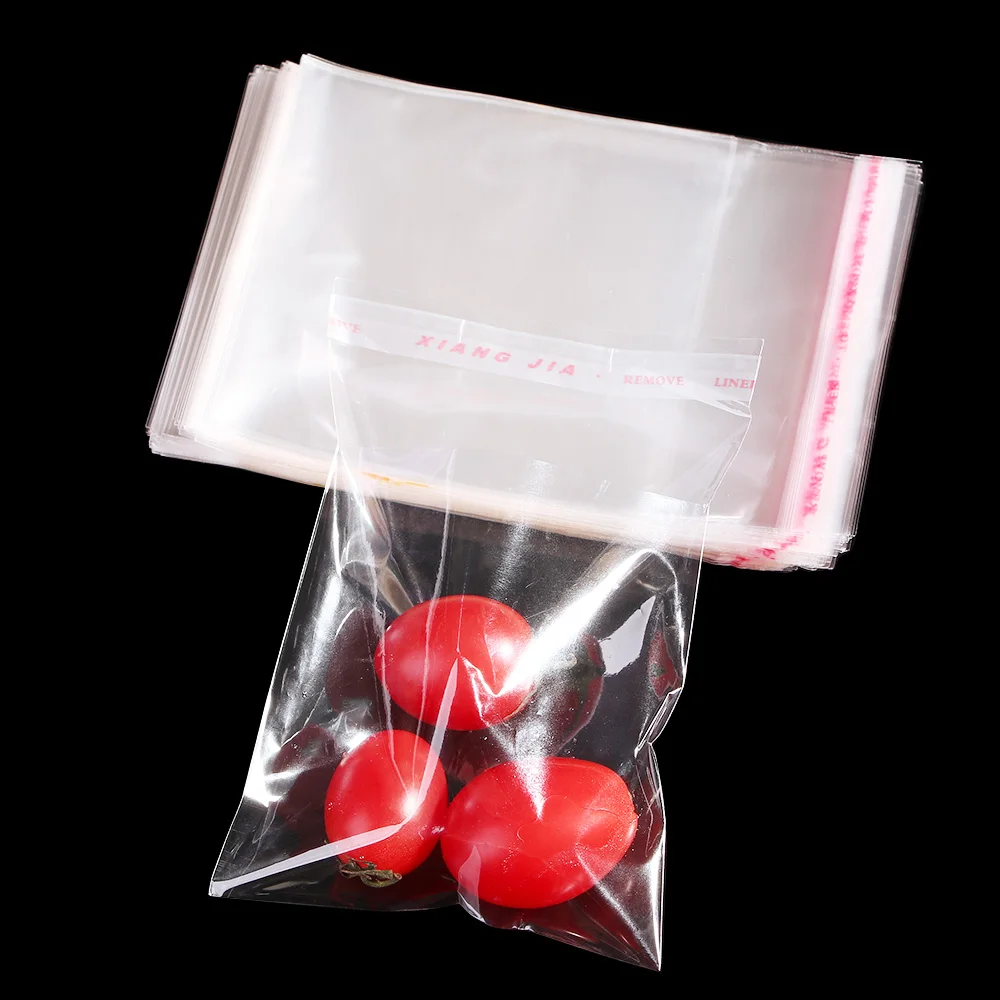 Прозрачный самоклеящийся пластиковый пакет 8 см x 12 прозрачная упаковка для