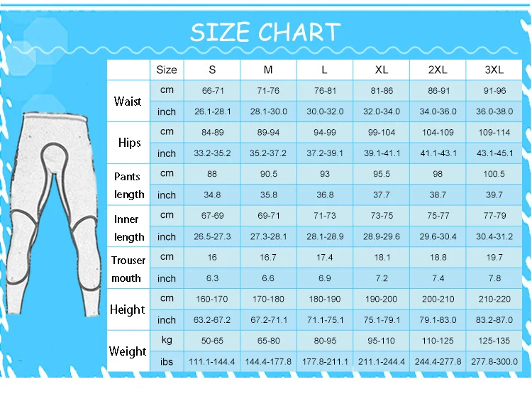 

2MM Men's Neoprene Trousers Super Stretch High Waist Slim-Fit Wetsuit To Keep Warm Surfing Diving Windsurfing Fishing Snorkeling