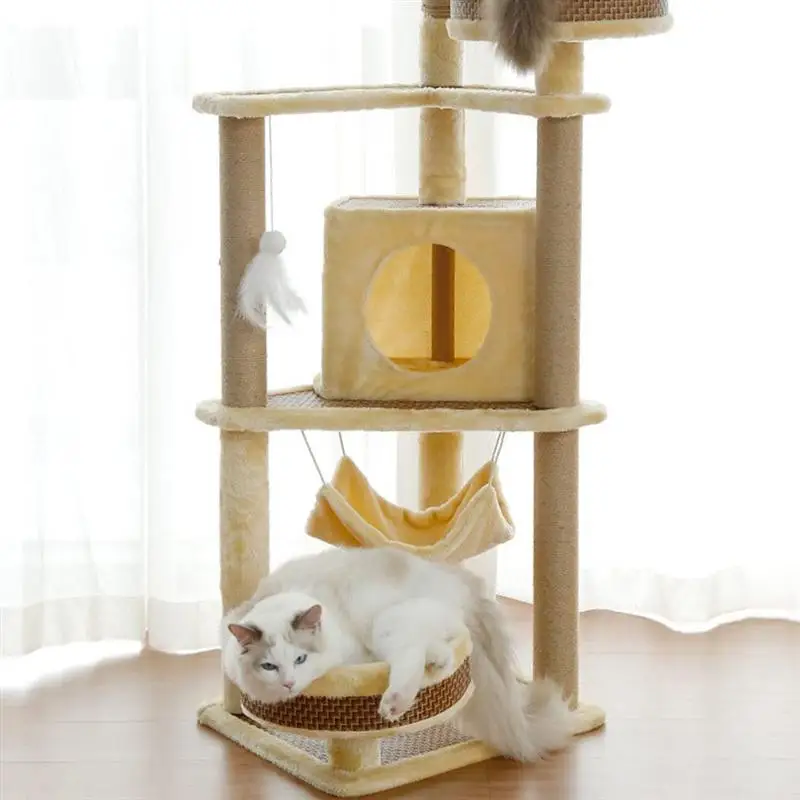 

1Pc Pet Play House Cat Tower Multi-layer Cat Tree Cat Climbing Stand Toy