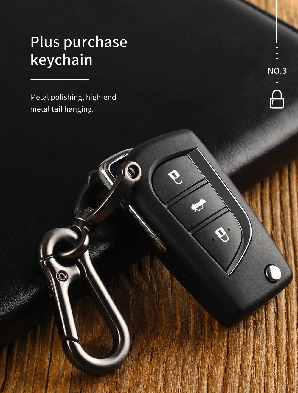 KEYYOU 2/3 откидной чехол для ключей автомобиля с дистанционным управлением для Toyota Lewin Camry eiz Highlander Corolla Toy43/Toy43