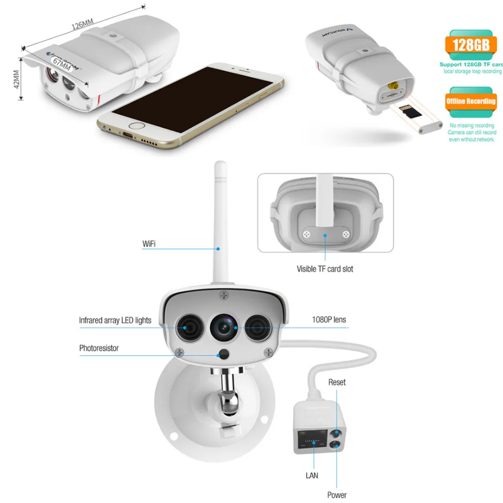 Vstarcam Новый C16S 3MP Wi Fi IP Камера 1080P открытый безопасности Водонепроницаемый ИК