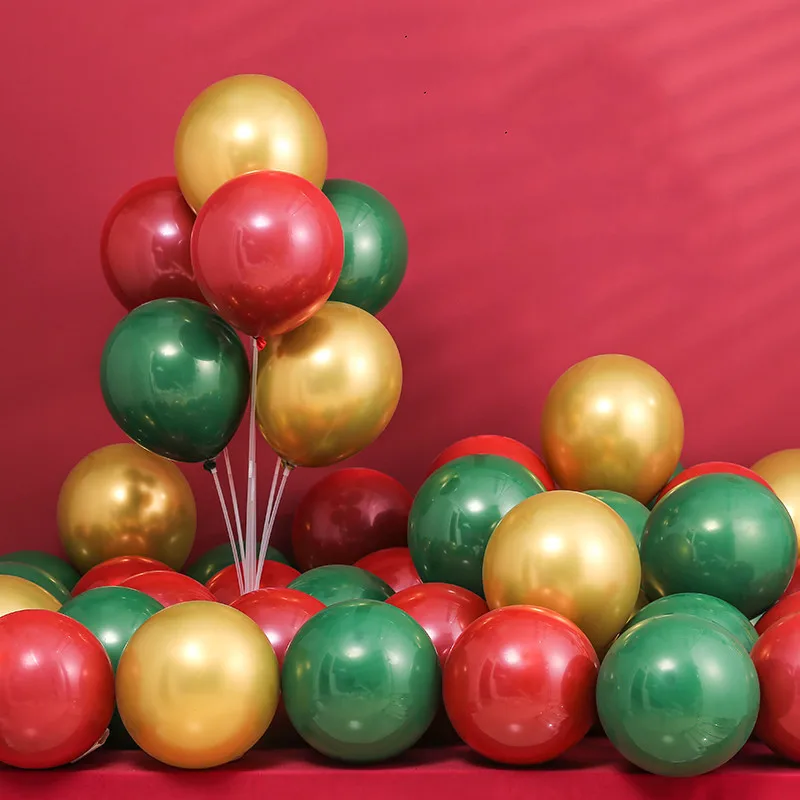 

50pcs Christmas Latex Balloon 10 Inch Christmas Decorations Santa Claus Balloon Festive Birthday Party Decoration Red Balloon