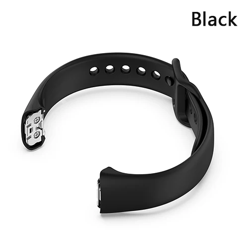 Ремешок для samsung Galaxy fit SM-R370 Смарт-часы силиконовые браслеты Сменные аксессуары мягкий водонепроницаемый браслет - Цвет: Black