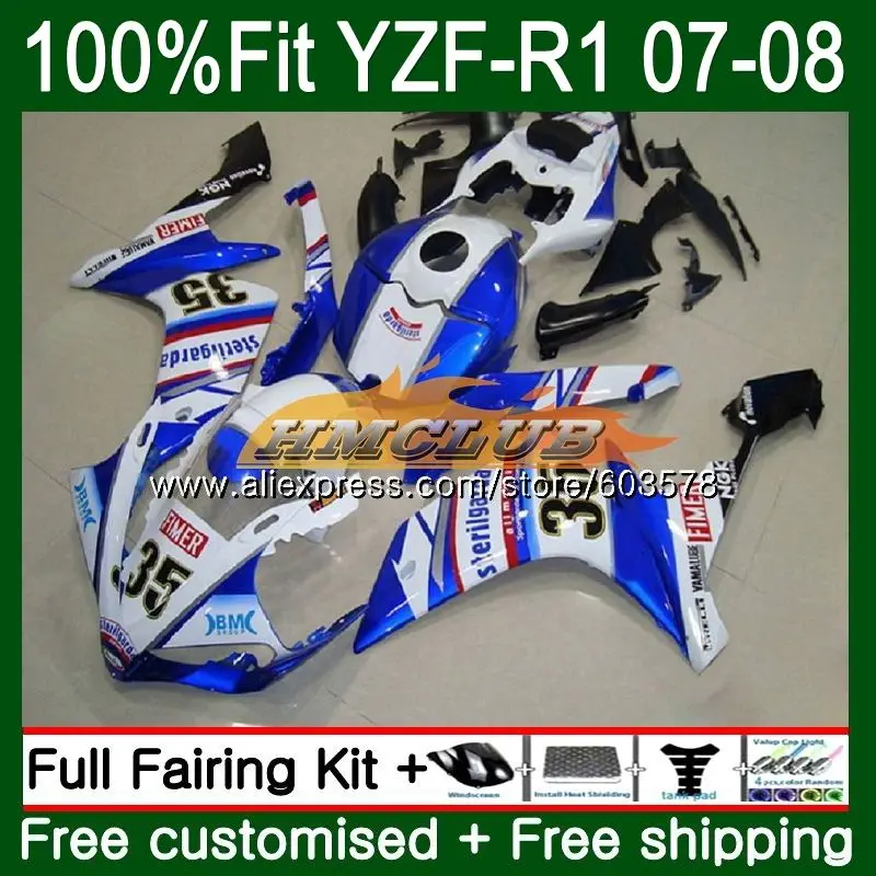 

Инъекция для YAMAHA YZF R 1 YZF 1000 YZF-R1 2007 2008 синий FIMER 49CL.27 YZF R1 07 YZF1000 YZF-1000 YZFR1 07 08 OEM обтекатели