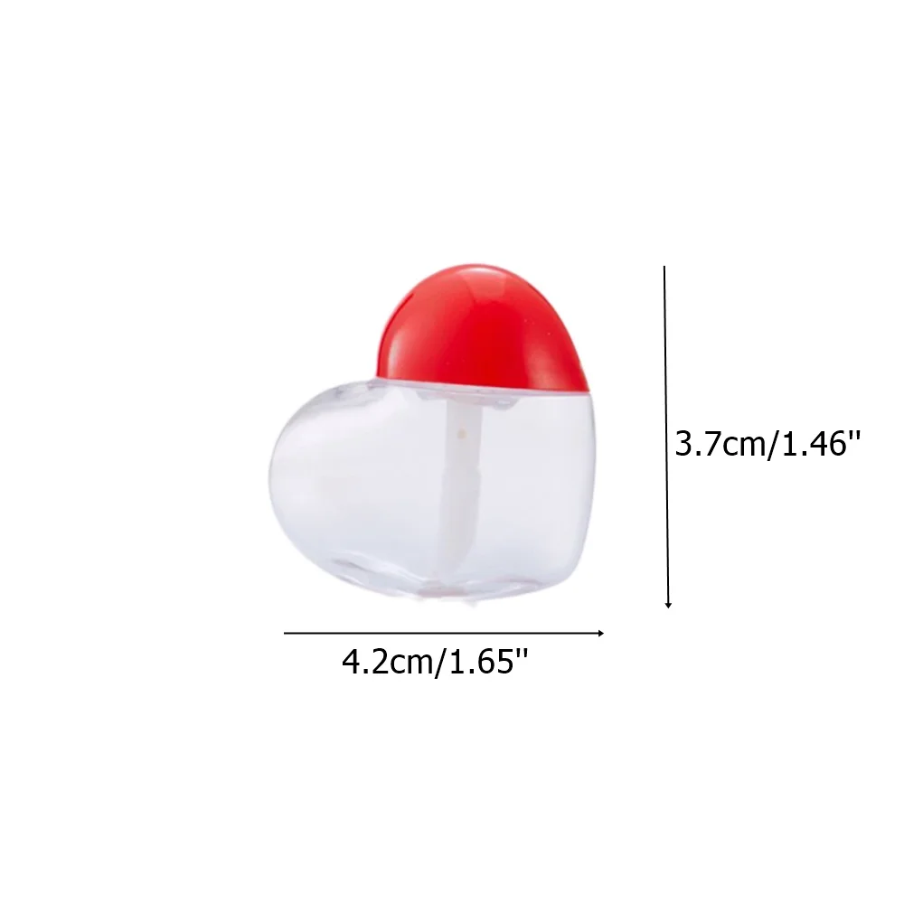 

6 Pieces 5ml Cute Love Heart Shaped Plastic Lip Gloss Tube Bottle Empty Cosmetic Container Makeup Organizer