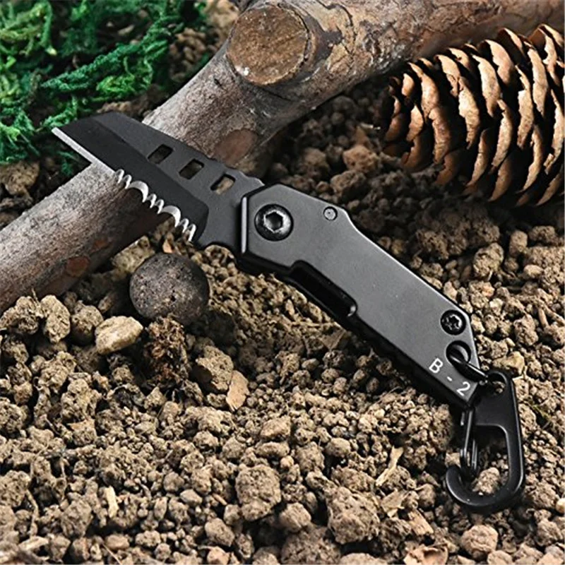 

Pocket Keychain Multi-purpose Steel Survival Multi Tool Gear For Outdoor Camping Equipment Folding LnifeFolding Knife Mountain