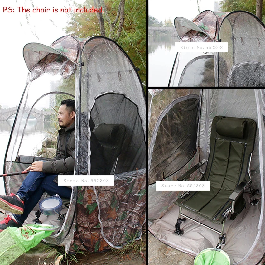 

Winter Fishing Tent Single Person Waterproof Summer Pop Up Tent Portable Automatic Opening Outdoor Tent Rainproof UV Protection