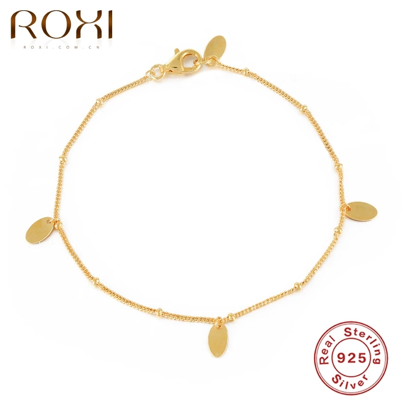 

ROXI 2021Summer Lovely Tennis Bracelet For Women 925 Sterling Silver Women 18K Gold Clavicle Bracelet Charms Bracelets Pulseiras