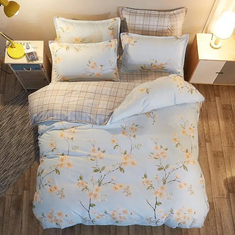 

Classic Plant leaves bedding set flower bed linen set duvet cover bed sheet High Quality Home Textiles 2019 4pcs queen king size