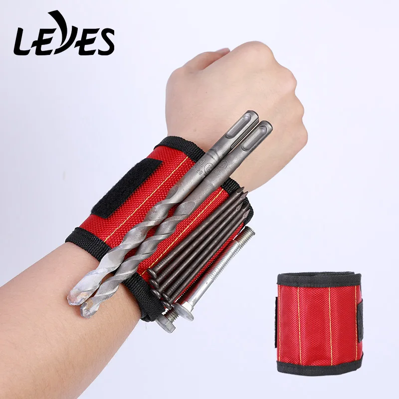 Магнитный браслет Портативная сумка для инструментов винты запястье гвозди