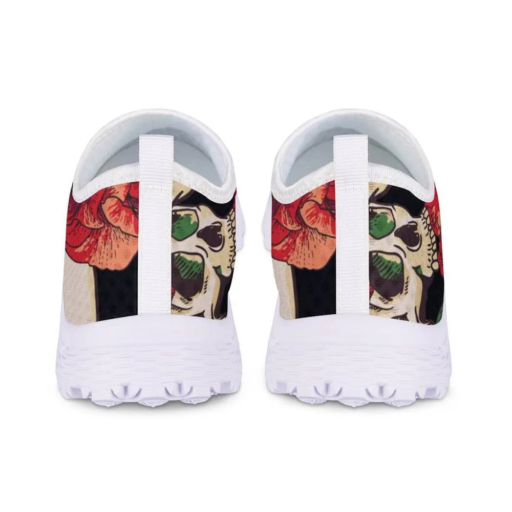 Кроссовки ELVISWORDS летние сетчатые с рисунком черепа весенняя женская обувь 2020 |