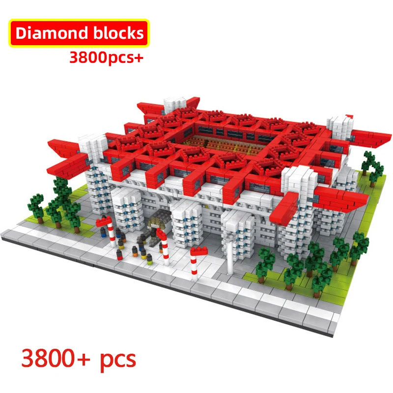 Микро кирпичи мини архитектурные блоки алмазные наборы для футбольного стадиона