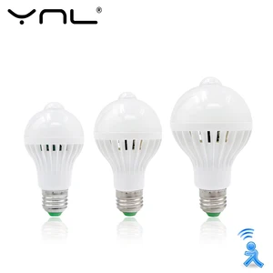 Светодиодный светильник с инфракрасным датчиком движения, E27, 220 В, 5 Вт, 7 Вт, 9 Вт, SMD 5730