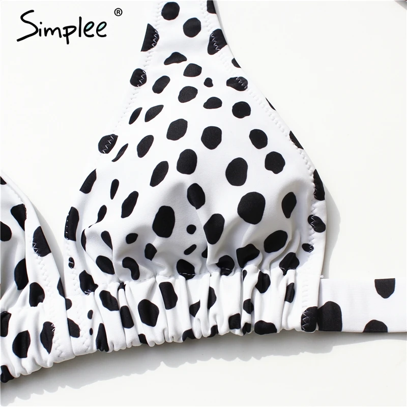 Женский купальник Simplee с цветочным принтом микро бикини большого размера v