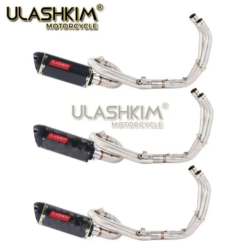 Выхлопная Передняя труба мотоцикла глушитель полная система без шнуровки для