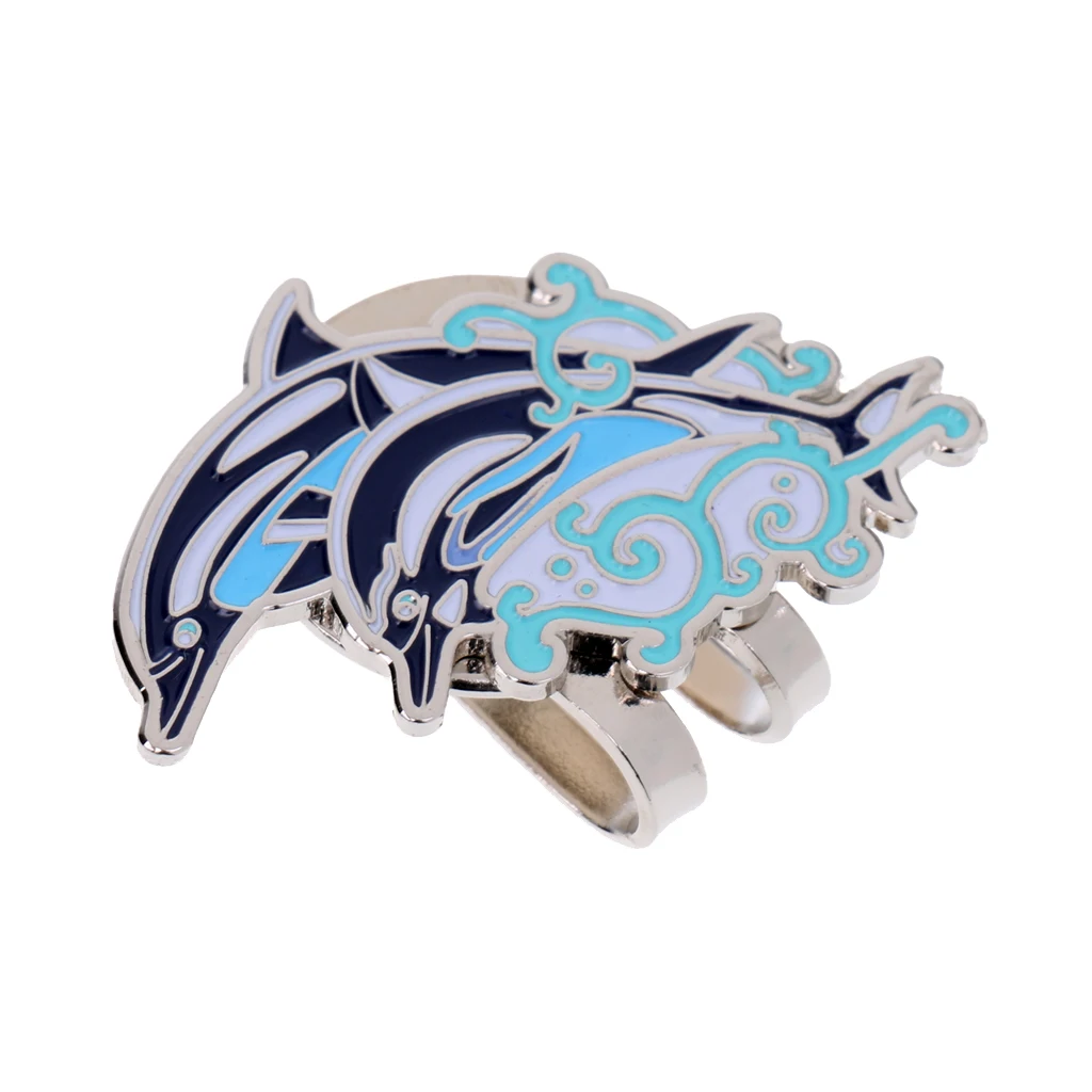 Магнитная Кепка с изображением милого дельфина зажим для козырька маркер мяча