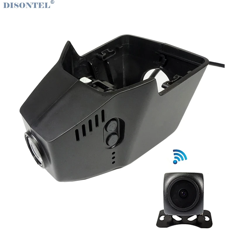 DVR with rear cam Disontel видеорегистратор 1080P Novatek 96655 с wifi приложением для Volkswagen MAGOTAN/B8/CC/Bora/Skoda Octavia/Passat/Golf - Название цвета: DVR with rear cam