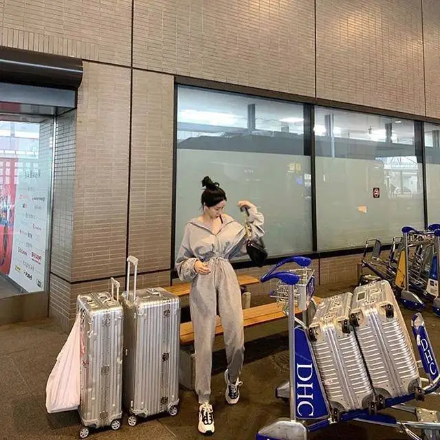 Весенние сиамские брюки с капюшоном Luck A тонкие высокой талией в Корейском стиле |