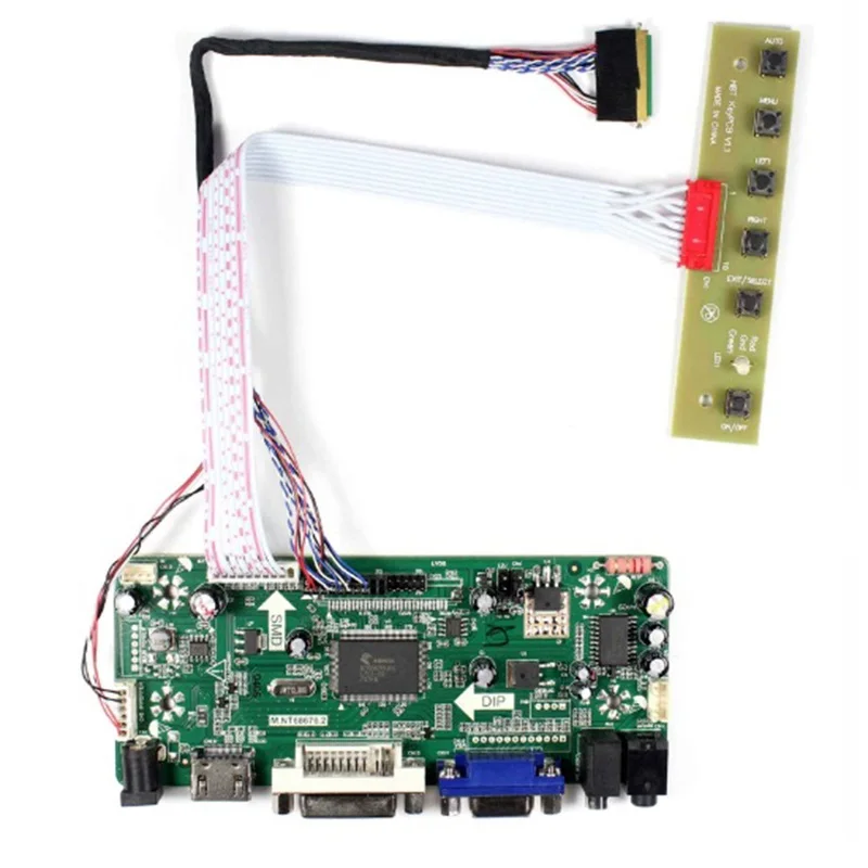 

Controller Board for 14" LP140WH2-TLA1 / LP140WH2-TLA2 / LP140WH2-TLA3 LCD Display 1366×768 DVI+VGA+HDMI-Compatible Driver Board