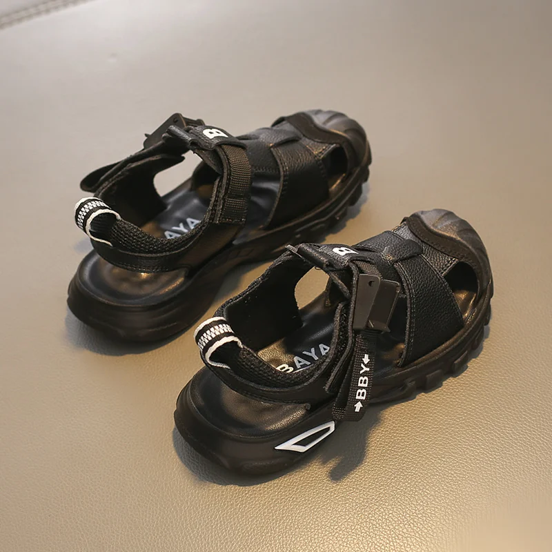 

Babaya Children's Sandals Boys Beach Shoes 2021 Summer New Leather Sandals Children's Casual Shoes