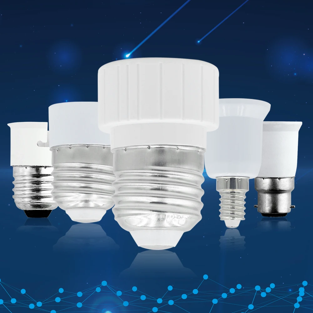 

Adaptor Extender Lamp Holder E27 E14 LED Light Lamp Base Adapter Converter With Button Bulb Holder Male Socket To EU Type Plug