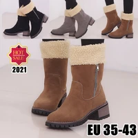 2022 new women winter boots ladies platform boots female snow boots round toe warm shoes felmale plush fur casual cotton boots