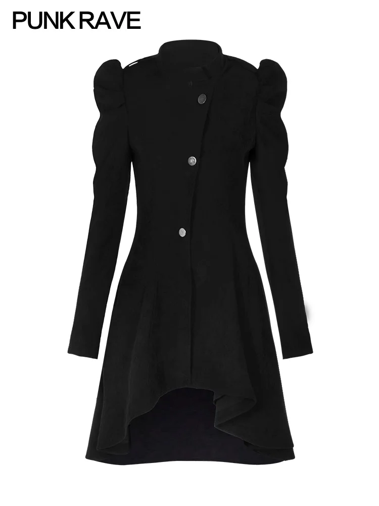 Платье в стиле милитари PUNKRAVE легкое асимметричное платье средней длины с пышными