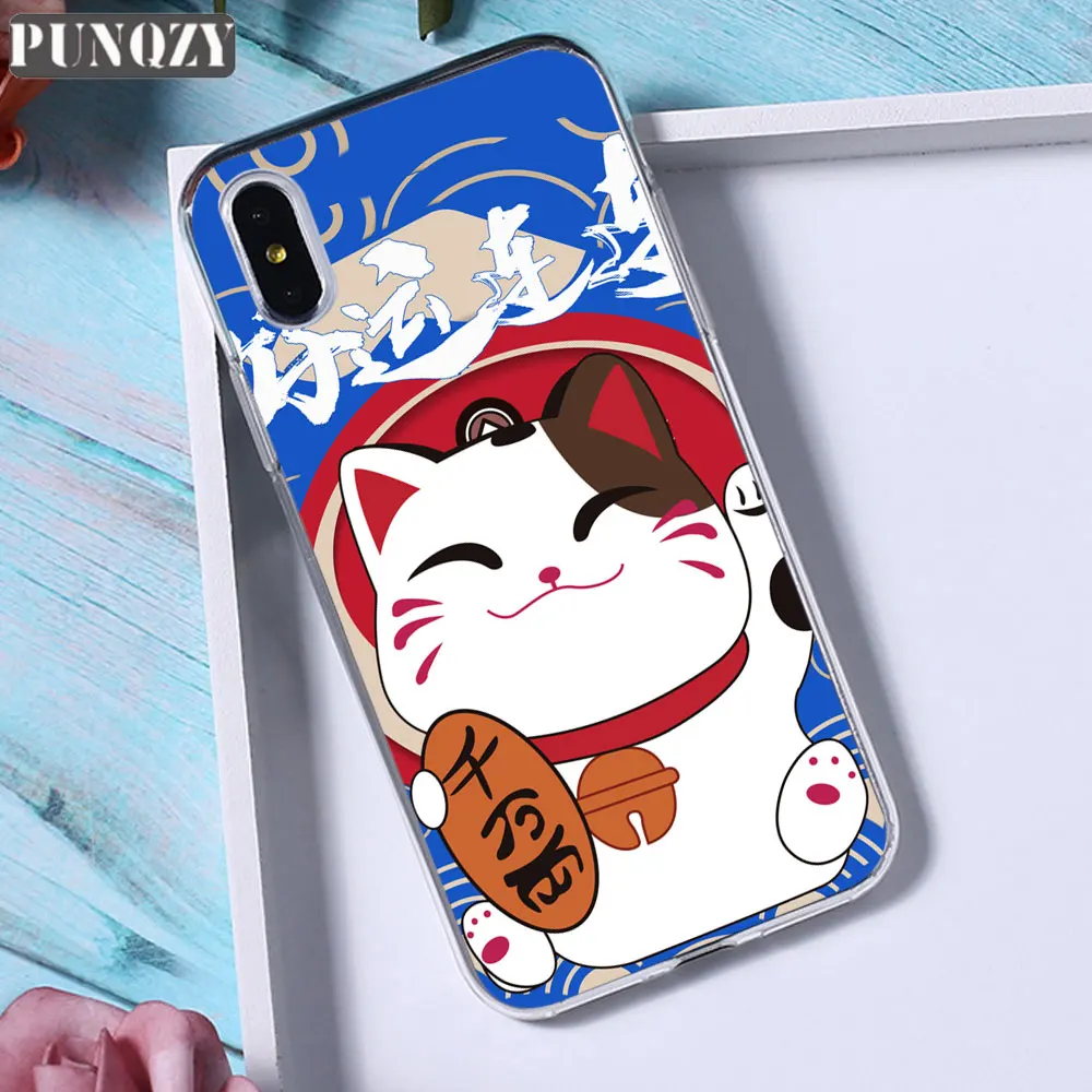 TPU A214 Новогодний чехол для телефона Lucky Cat для iPhone xr 5S 6S 7 8 Plus x xs max силиконовый чехол из ТПУ для huawei P30 P10 P20 lite mate 20 lite - Цвет: TPU A214