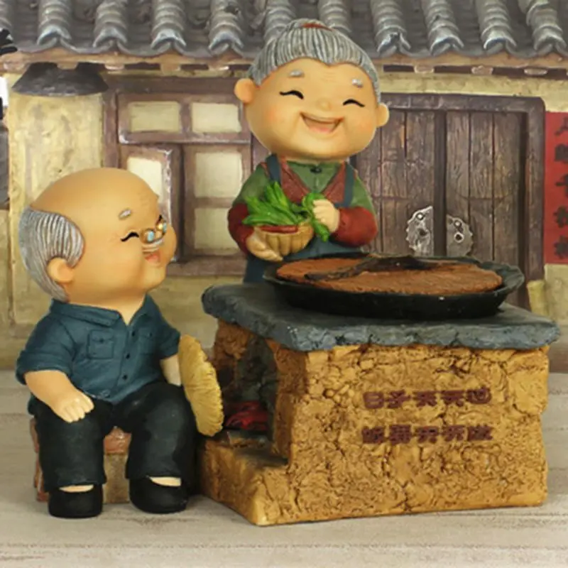 

Old Man Home Desktop Decors Small Ornaments For Grandparents Old Lady Old Characters Crafts Creative Birthday Gifts