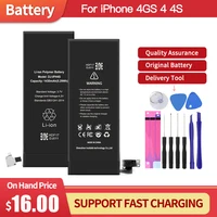 deji original li polymer battery for iphone 4gs 4s high quality real capacity 1430mah internal phone batteries replacement