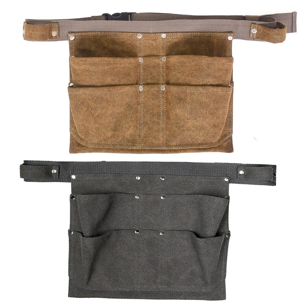 

Multi-Functional Electrician Tools Bag Nail Pocket Apron Heavy Duty Canvas Adjustable Waist Bag For DIY Electrician Carpenter
