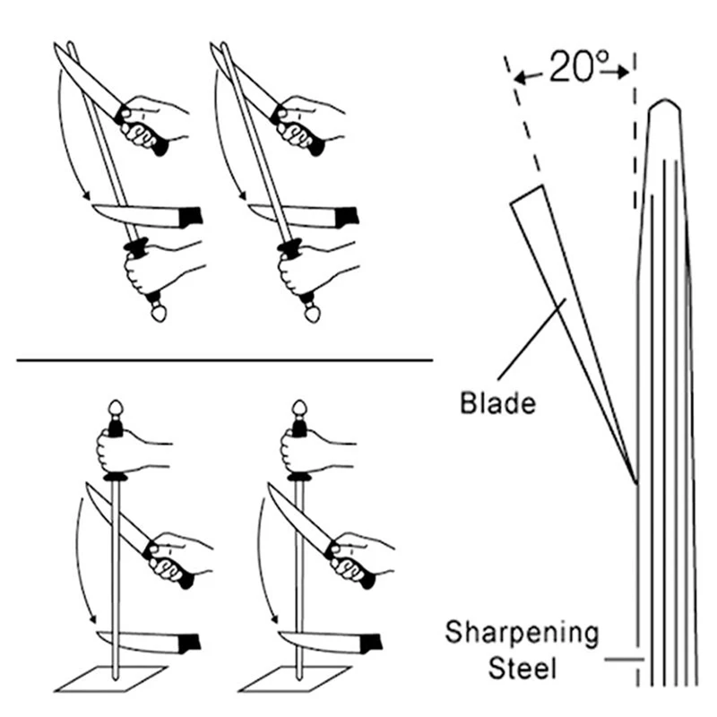 

17Inch 600 Kitchen Grit Diamond Knife Sharpener Sharpening Steel Rod Stone