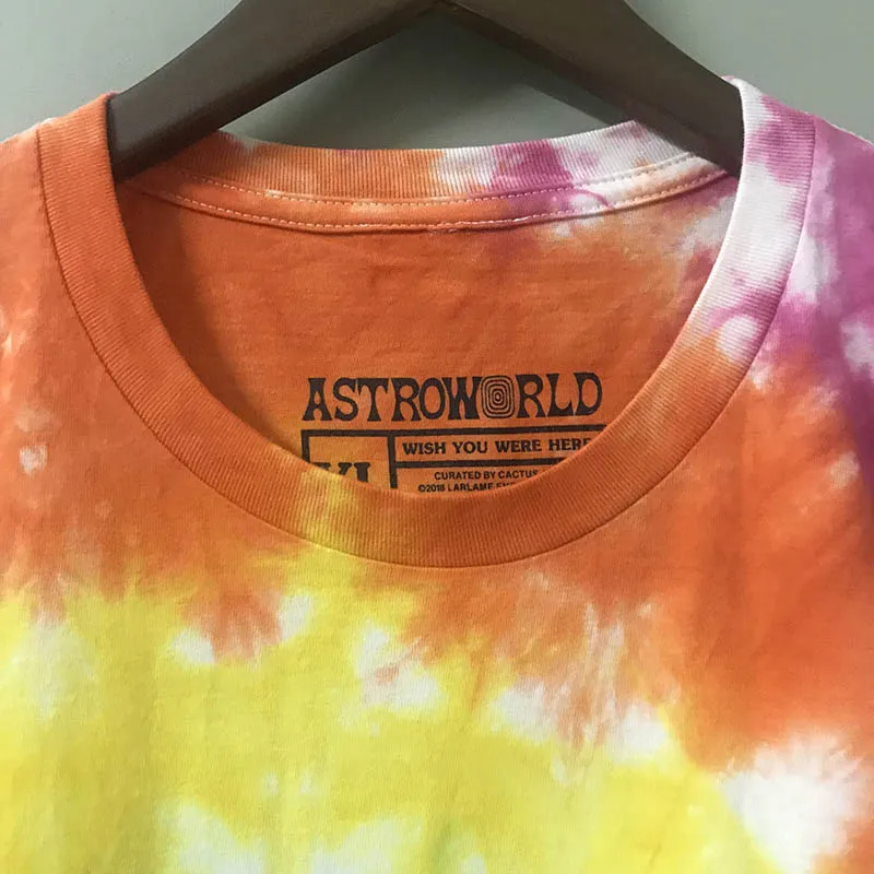 Новая футболка с изображением Трэвиса Скотта ASTROWORLD Вэнь 1:1, Высококачественная футболка с медведем, футболки в стиле хип-хоп, летняя футболка