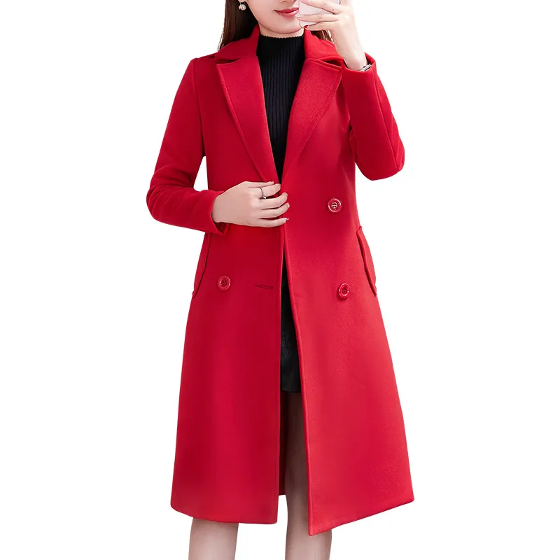 

20 Brand New Autumn winter Long Women Trench Coat Double Khaki Dress Loose Coat Lady Outerwear Fashion 5XL