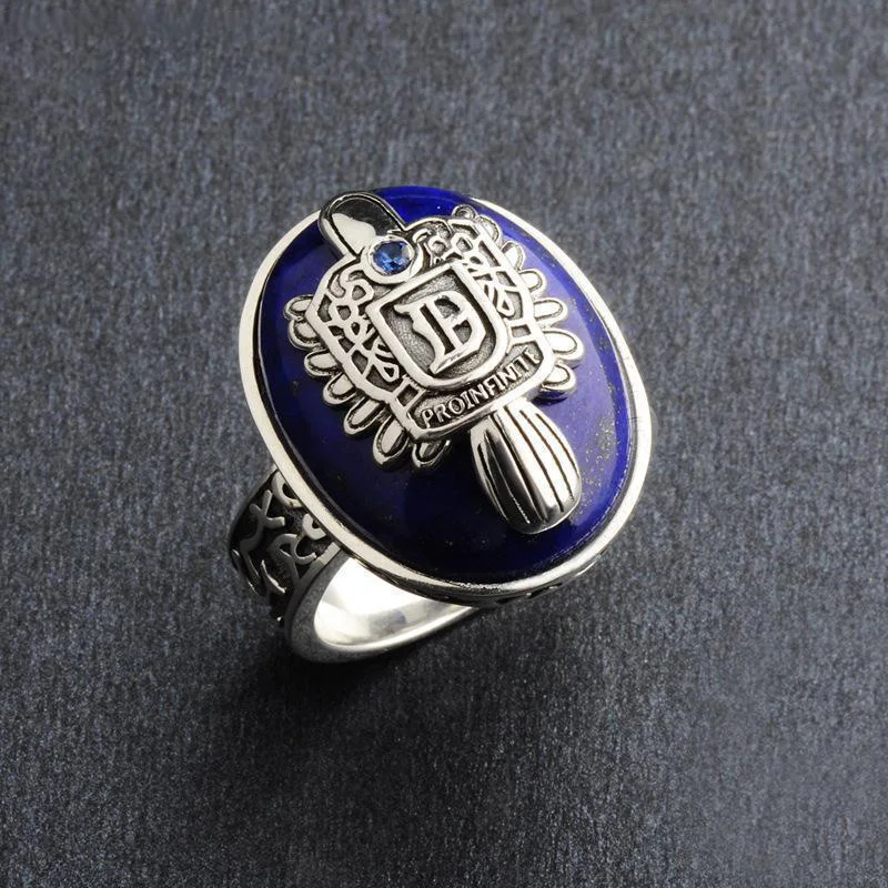 Damon Salvatore Ring Men s With Lapis Lazuli Gem Natural Stone Real 