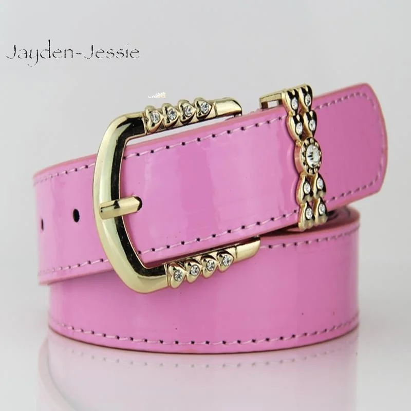Летний новый женский ремень Алмазный патент кожаный пояс аксессуары для одежды