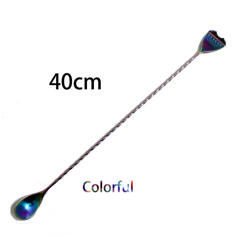 Барная ложка из нержавеющей стали 40 см с удобным ситечком для смешивания барный