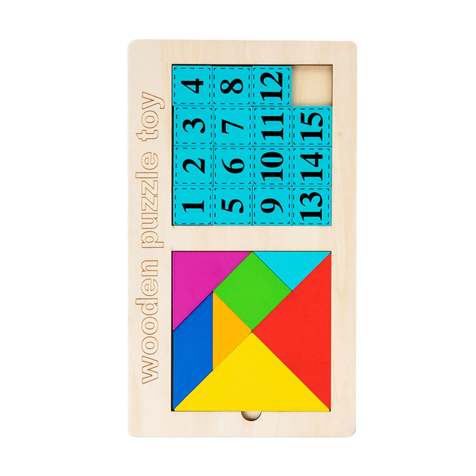 

Colorful 3D Puzzle Wooden Tangram Puzzle Toy Educational Geometry Jigsaw Toy Pre-school Magination Intellectual Toy For Kids