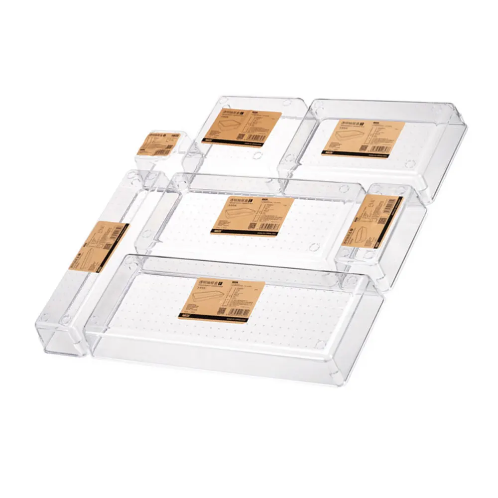

7Pcs Creative Classified Storage Box Home Sundries Storage Container Transparent