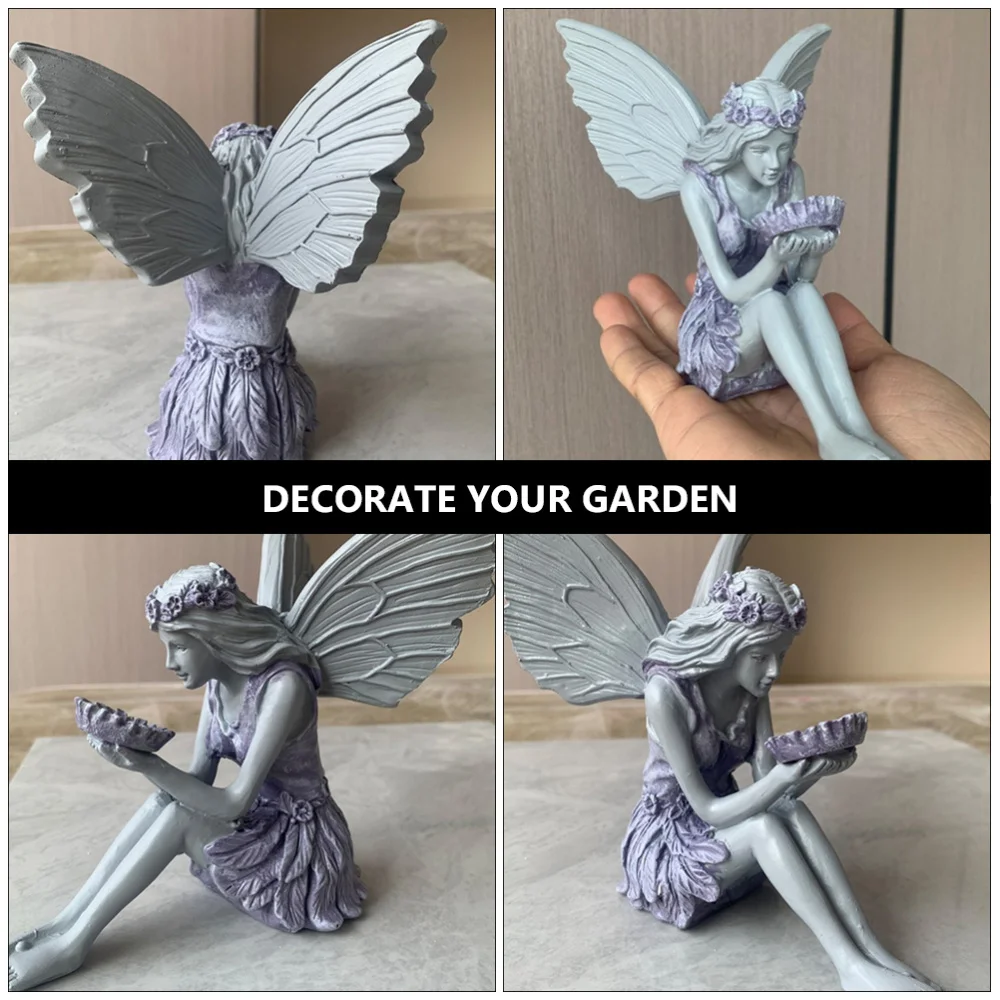 

Garden Adornment Resin Sunflower Fairy Decoration Creative Angel Adornment