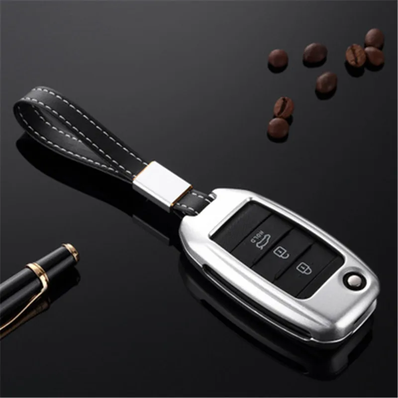 Складной чехол для автомобильного ключа из сплава кожаный KIA Carens Cerato Forte K2 K3 K5